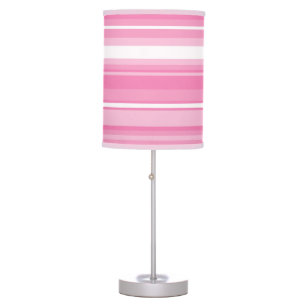 Pink stripes table lamp