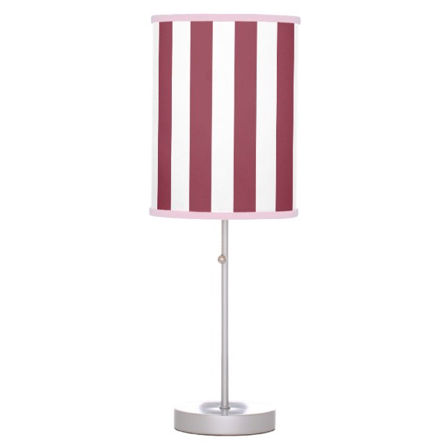 Pink Stripes Table Lamp (Front)