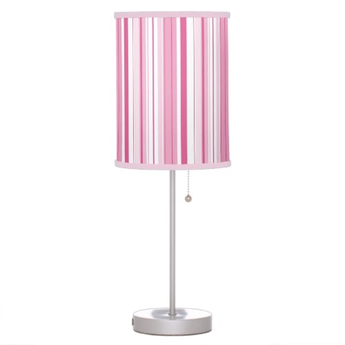 Pink Stripes Table Lamp