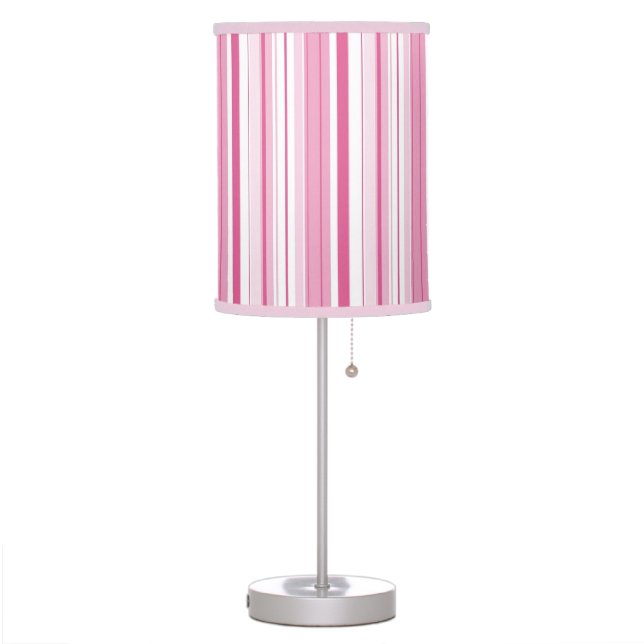 Pink Stripes Table Lamp (Left)