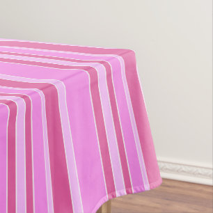 Pink stripes tablecloth