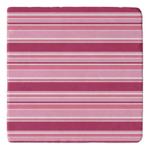 Pink stripes trivet