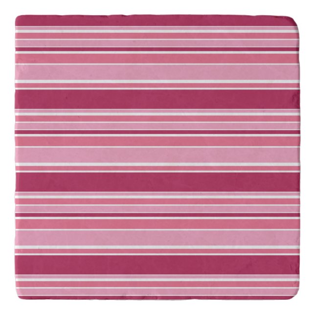 Pink stripes trivet (Front)