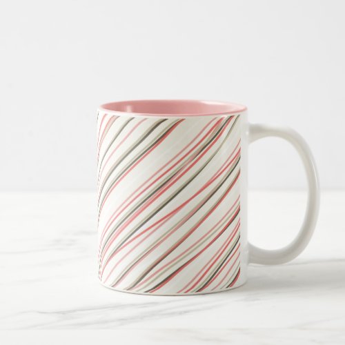 Pink Stripes Two_Tone Coffee Mug