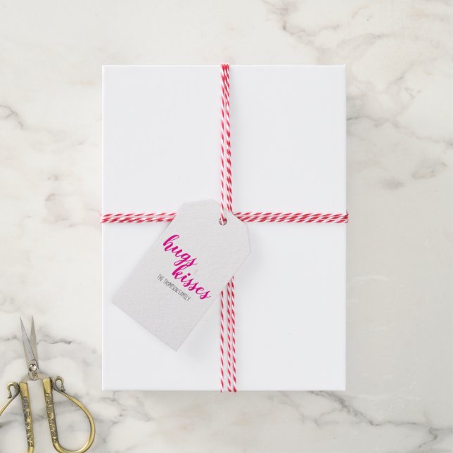 Pink Stripes Valentine's Day Gift Tags (With Twine)