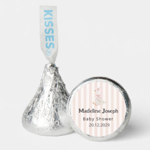 Pink Stripes Watercolor Goose Girl Baby Shower Hershey®'s Kisses®