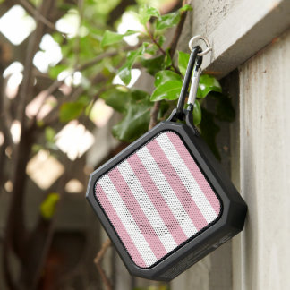 Pink Stripes, White Stripes, Striped Pattern Bluetooth Speaker