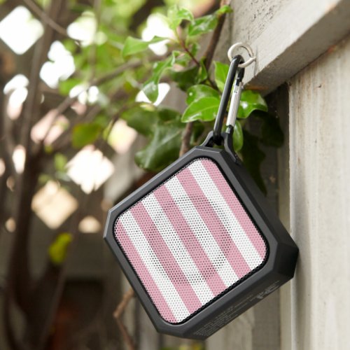 Pink Stripes White Stripes Striped Pattern Bluetooth Speaker