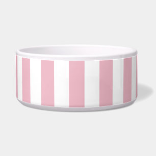 Pink Stripes, White Stripes, Striped Pattern Bowl