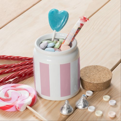 Pink Stripes White Stripes Striped Pattern Candy Jar