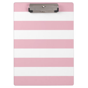 Pink Stripes, White Stripes, Striped Pattern Clipboard