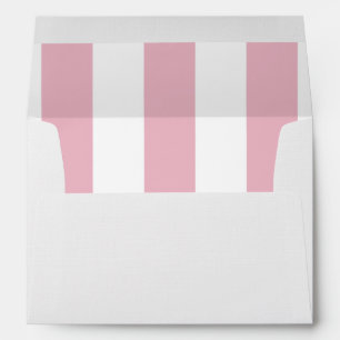 Pink Stripes, White Stripes, Striped Pattern Envelope