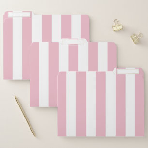 Pink Stripes, White Stripes, Striped Pattern File Folder