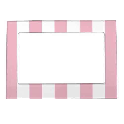 Pink Stripes White Stripes Striped Pattern Magnetic Frame