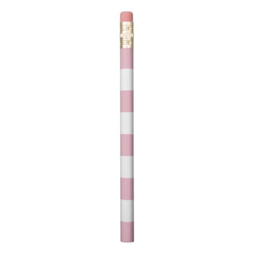 Pink Stripes White Stripes Striped Pattern Pencil