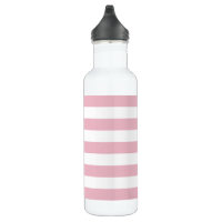 Water Bottle Stainless Steel Pink And Brown Stripes