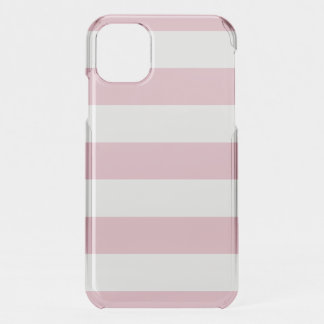 Pink Stripes, White Stripes, Striped Pattern iPhone 11 Case