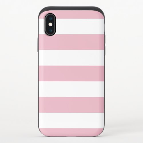 Pink Stripes White Stripes Striped Pattern iPhone X Slider Case