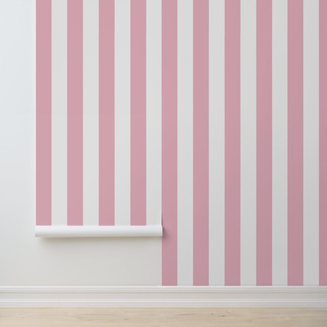 Pink Stripes, White Stripes, Striped Pattern Wallpaper (Application)