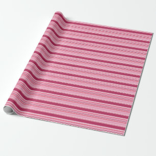 Pink stripes wrapping paper
