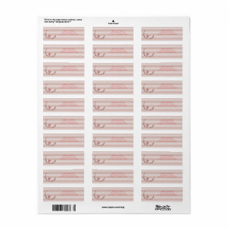 Pink Stripes Wreath Address Label