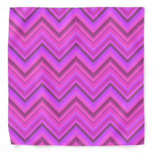 Pink stripes zigzag pattern bandana