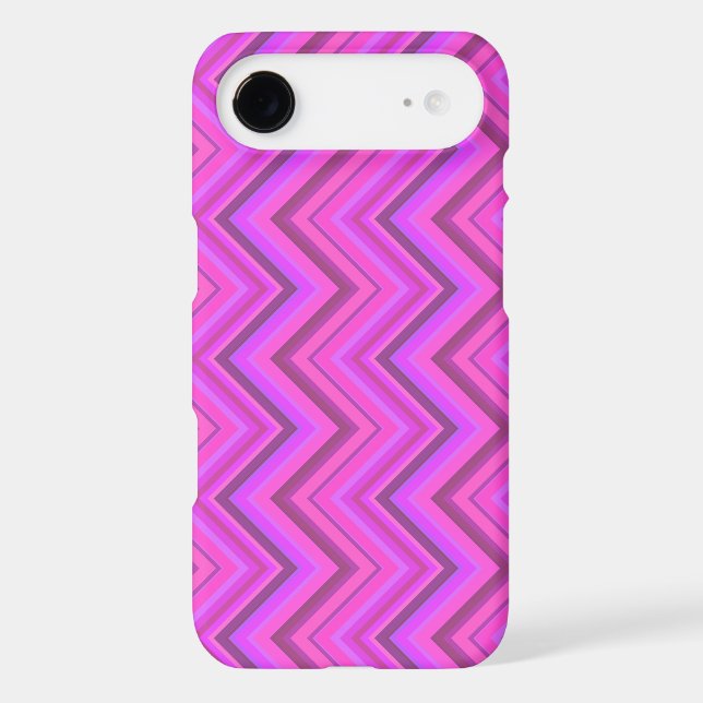 Pink stripes zigzag pattern Case-Mate iPhone case (Back)