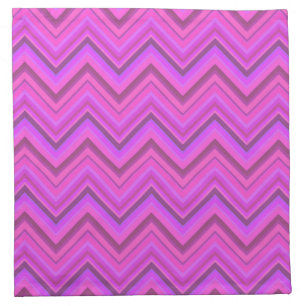 Pink stripes zigzag pattern napkin