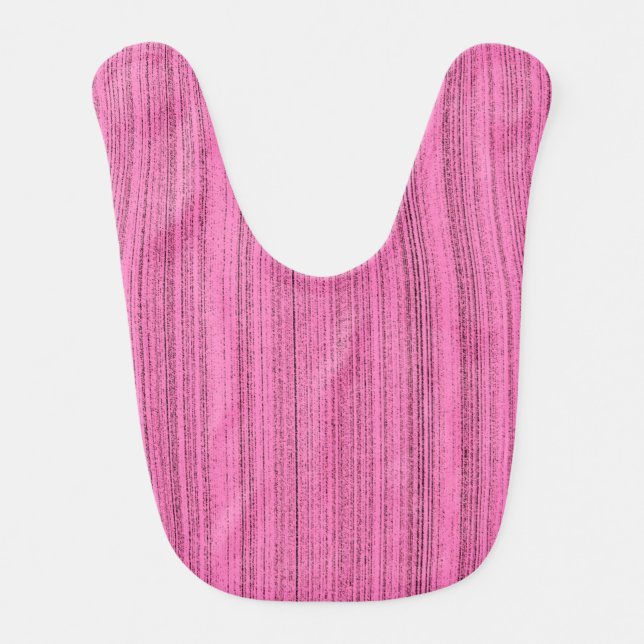 Pink Strips Baby Bib (Front)