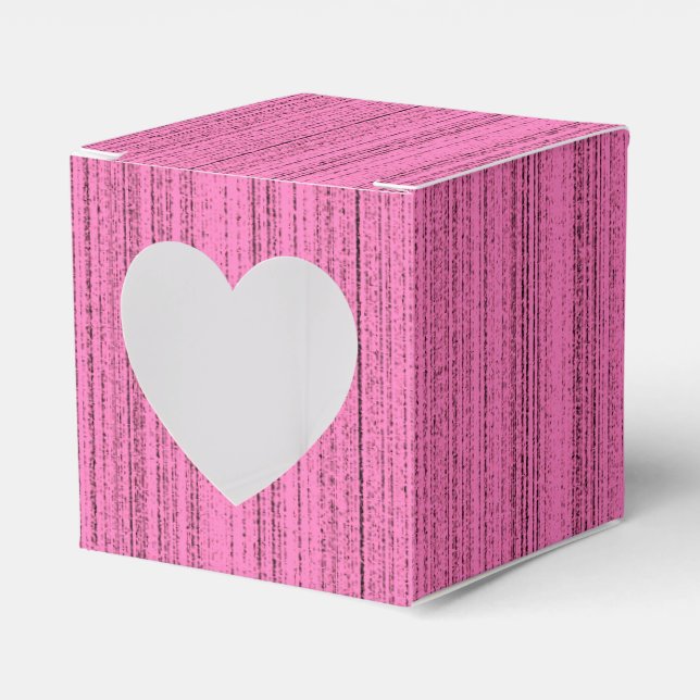Pink Strips Favor Boxes (Front Side)