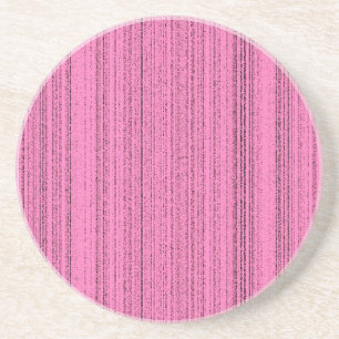 pink strips sandstone coaster