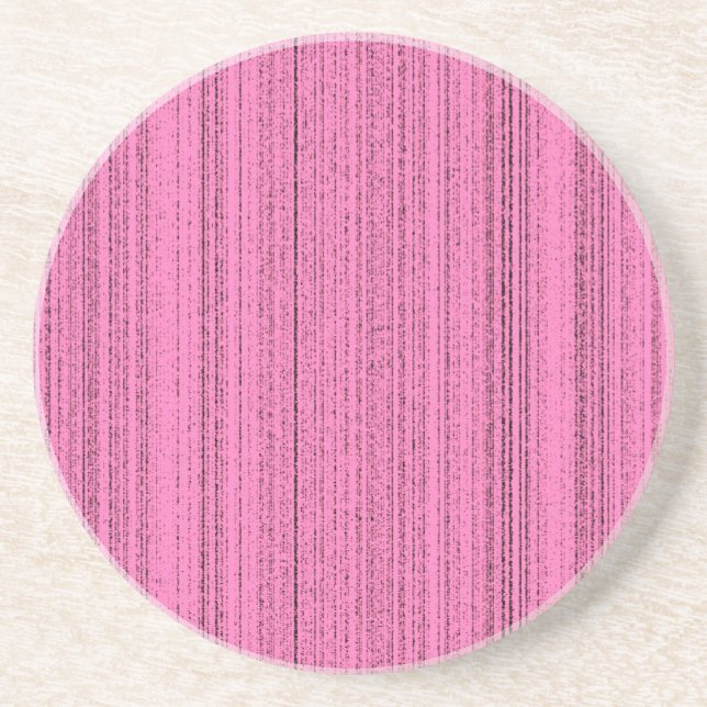 pink strips sandstone coaster (Front)