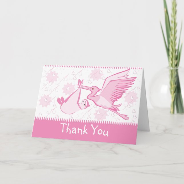 Pink Strok Thank you Card (Front)