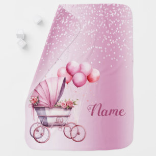Pink Stroller Baby Blanket
