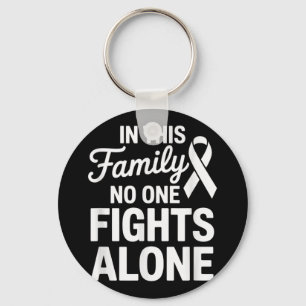 Pink Strong Mindset Breast Cancer Awareness Design Keychain