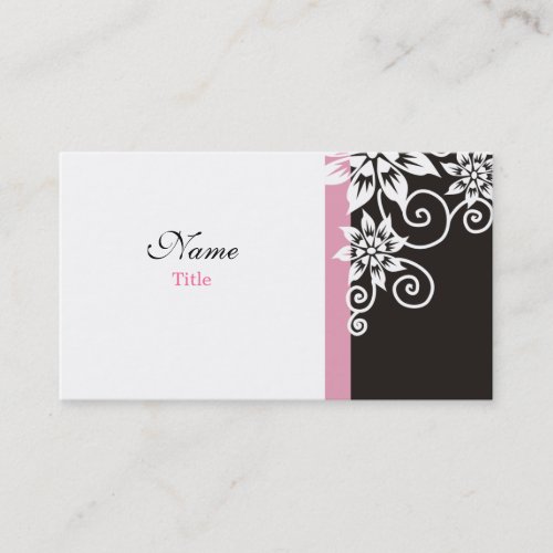 Pink : : Stylish Black and White Business Cards