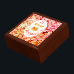 Pink Stylish Elegant Chic Happy 21st Birthday  Gift Box<br><div class="desc">Monogram with personalized name in an elegant vintage frame with floral background of hydrangeas that change tone in gradient,  from pink to masala yellow,  just like the letters,  evoking a romantic vintage style. The best birthday gift to last in the memory and time of someone special.</div>