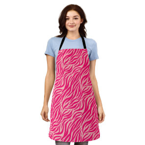 Pink Stylish Tiger Stripes Apron