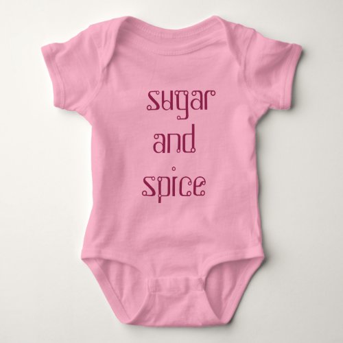 Pink sugar and spice baby bodysuit