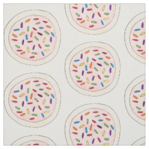 Pink Sugar Cookie Sprinkles Strawberry Frosting Fabric