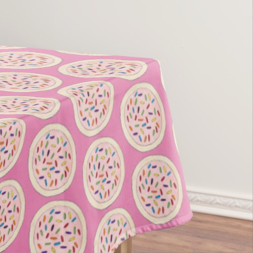 Pink Sugar Cookie Sprinkles Strawberry Frosting Tablecloth