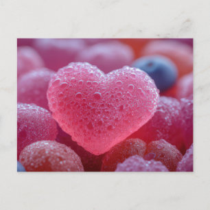 Pink Sugar Hearts Valentine's Day Postcard