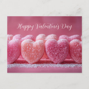 Pink Sugar Hearts Valentine's Day Postcard