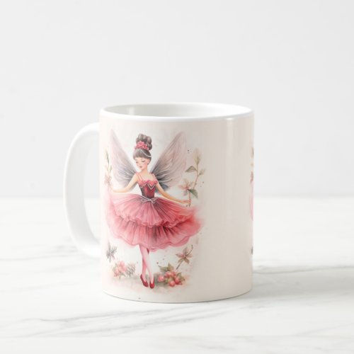 Pink Sugar Plum Fairy Christmas Mug