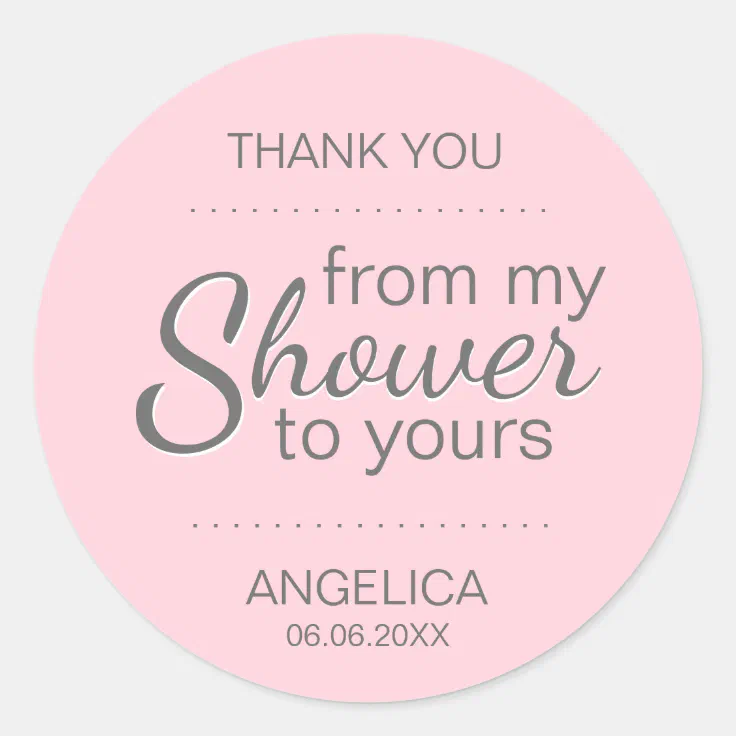 Pink Sugar Scrub Bridal Shower Favor Mason Jar Classic Round Sticker |  Zazzle