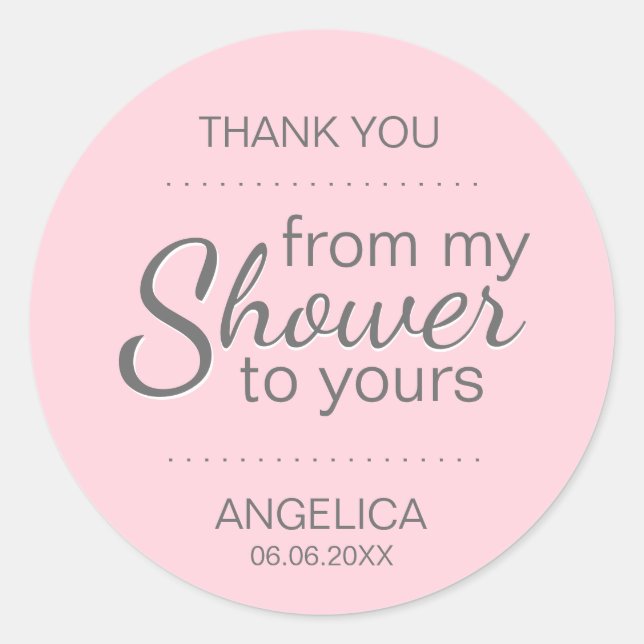Pink Sugar Scrub Bridal Shower Favor Mason Jar Classic Round Sticker (Front)