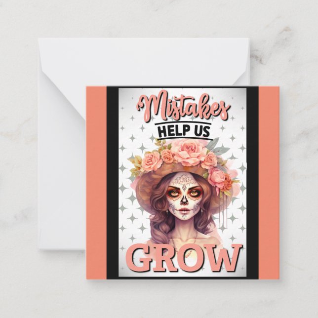 Pink Sugar Skull Delights Note Card (Front)