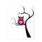 Pink Sugar Skull Owl in Tree Poster