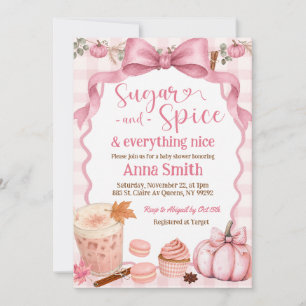 Pink Sugar Spice and everything nice baby shower Invitation