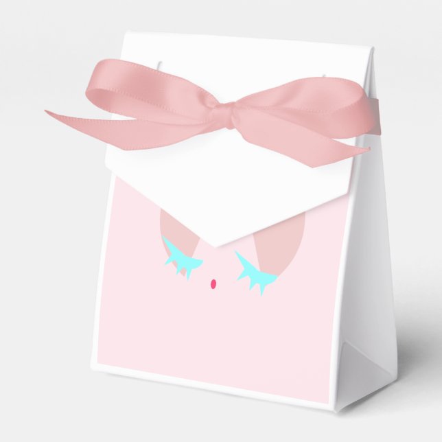 Pink Sugary Kiss Favor Boxes (Front Side)